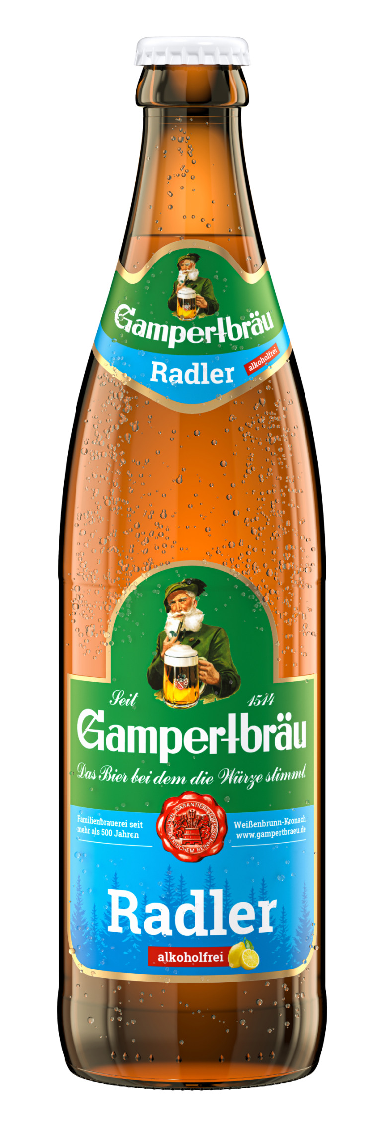 Radler alkoholfrei Bier-Flasche